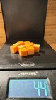 Catalin 10 Cubes Orange 15mm Square  By Bakelite Vintage 44g