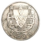 1933 Portugal 5 Escudos Xf  Old Silver Coin Km 581 Caravelle Sailing Ship 