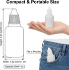 12 Pcs 30ml 1oz Empty Refillable Ldpe Plastic Squeezable Eye Dropper