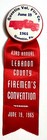 Quentin Pa Vol Fire Co Lebanon Co Firemen  Convention 1965 Pinback Ribbon 6 