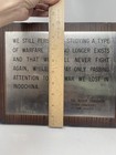 Vintage Col  Roger Trinquier Plaque - French Paratroops Vietnam Algeria Quote