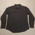 Mix   Ny Men s L  Shirt Slim Fit Black Button Down Long Sleeve Dress Casual