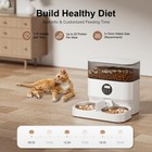 Automatic Cat Feeders For 2 Cats - 5l Timed Cat Food Dispenser With 2 Stainle   