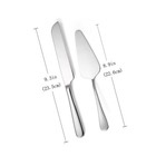 Wedding Cake Knife And Server Set Silver stainless Steel Cake Cutting Set 2pc   