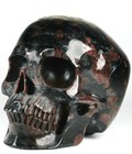 Huge 5 0  Garnet Carved Crystal Skull  Realistic  Crystal Healing