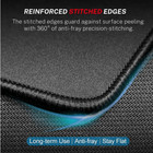 3x Non-slip Mouse Pad Stitched Edge Pc Laptop For Computer Pc Gaming Rubber Base