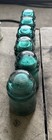 Vintage Hemingray No 16 Teal Blue Green Glass Electric Insulator Usa