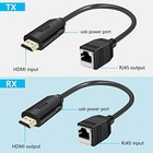 Hdmi Extender Over Cat5e 6 Hdmi To Rj45 Extender Up To 60m 197ft   Ethernet