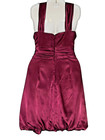 David s Bridal Dress 8 Sangria Y-neck Charmeuse Bubble Hem Formal Wedding