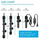 Submersible Aquarium Heater 100w 150w 200w Adjustable Mini Fish Tank Heater