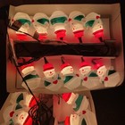 Vintage Kurt s adler Blow Mold Snowman 10ct Christmas Tree String Lights New