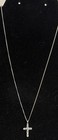 Clogau Tree Of Life Cross Sterling Silver   Rose Gold Pendant Long Silver Chain
