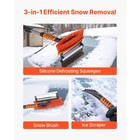 Uimoso 3-in-1 Snow Tool  Brush  Ice Scraper  And Squeegee For Car Cleaning