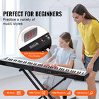 88 Key Digital Piano Keyboard Semi Weighted Electric Portable With Stand