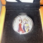 2019 Britannia Germania 1 Oz  999 Silver Coin W antique Finish Holo  130 500