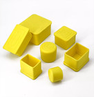 Yellow Rubber Square Round Blanking End Caps Tube Pipe Chair Leg Caps End Caps