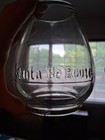Santa Fe Route Extended Base Railroad Lantern Globe - Partial Crack - At sf
