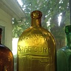 Pretty Yellow  Warner s Safe Cure London  Applied Lip Bottle Great Color 