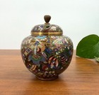 Japanese Meiji Period Cloisonn   Lidded Jar