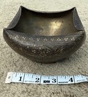 Vintage Brass Bowl  Brass Dish  Decorative Islamic Bowl  Brass Extras Etched