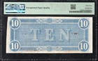 T-68 1864  10 Confederate Currency Pmg 64 Epq Civil War Bill 0213