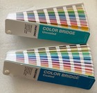 2 X Pantone Color Bridge Reference Guide Swatch Books  Coated   Uncoated