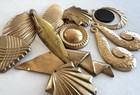 Vintage Brass   Copper Fancy Metal Findings Charms Pendants Lot 12