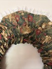 Victorian Folk Art Handmade Cottage Core Fabric Wreath Lace Trim   Bow Coquette