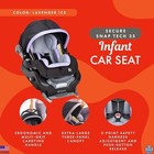 Infant Car Seat With Snap Tech  Lavender Ice Color  Safety   Comfort