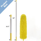 Extendable Microfiber Feather Duster Kit 110in Bendable Ceiling Fan Cleaner