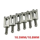 Solid Steel Stainless Electric Guitar Bridge Saddles 10 5 10 8mm Fit St Strat