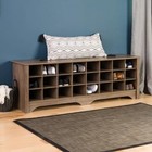  Cabinet Shoe Cubby Bench  15 5 d X 60 w X 20 25 h Drifted Gray Shoes