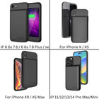 Battery Charger Case For Iphone 17 16 15 14 13 12 11 8 Power Bank Charging Cover