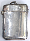 Vintage Epns Silver Plated Vesta Case Antique Match Safe Pocket Striker Holder