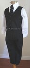 New Boy  sz 8 10 12 14  Formal 5 Pcs Black Suit Set wedding recital graduation 