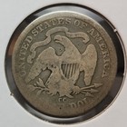 1877 Cc Seated Liberty Quarter 90  Silver Us Coin Carson City With Motto Q-c77ee