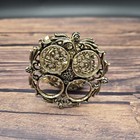 Melba Vanity Lipstick Holder Hollywood Regency Metal Gold Vintage