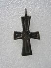 Beautiful Original Ancient C  300   s Ad  Holy Land Byzantine Bronze Cross Pendant