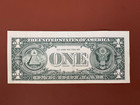  1 Dollar Bill Miscut Error     Off Center   Misaligned Cut     Us Note 1977a