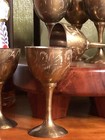 6 Antique Traditional Arabic Turkish Persian Solid Brass Cups