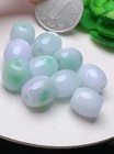 10pcs Grade A Icy Purple Green Jade  Jadeite Bead Pendant 0501