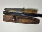 Vintage Wwii Theater Knife Well Made Stacked Fighter Fighting Trench W  Sheath