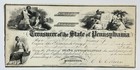 1866 Treasurer Of State Of Pennsylvania School Department Harrisburg Check
