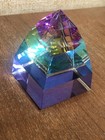 Swarovski Crystal Pyramid Vitrail Medium Paperweight 2 5    Beautiful Rainbow