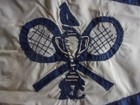 Vintage Sailing And Racket Yacht Club Burgee Pennant Flag 10 x16 