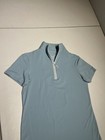 Tailored Sportsman Top Women s Xxs Blue Teal Zip Icefil Riding Equestrian Shirt
