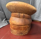 Beautiful  Antique Wood 5-piece Hat Block Millinery Puzzle Mold Form Captain 817
