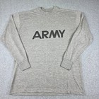 Vintage Akwa Tek Us Army Long Sleeve Shirt Men s Medium Military Gray Usa Made