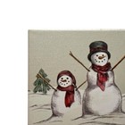 Snowman Ceramic Tile Winter Decor Hand Painted Christmas Art Holiday 41 4 X 41 4