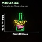 Dimmable Beer Themed Neon Sign - Led Bar Light For Man Cave Home Club Wall Decor